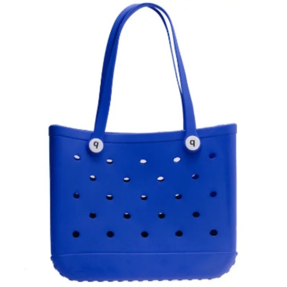 Solid Color Simple Tote Bag,Waterproof Large Capacity Beach Bag